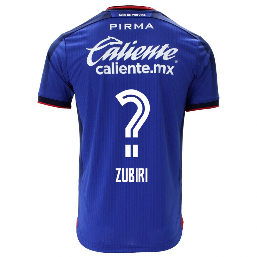 Mujer Camiseta Alan Zubiri #0 Azul 1ª Equipación 2023/24 La Camisa