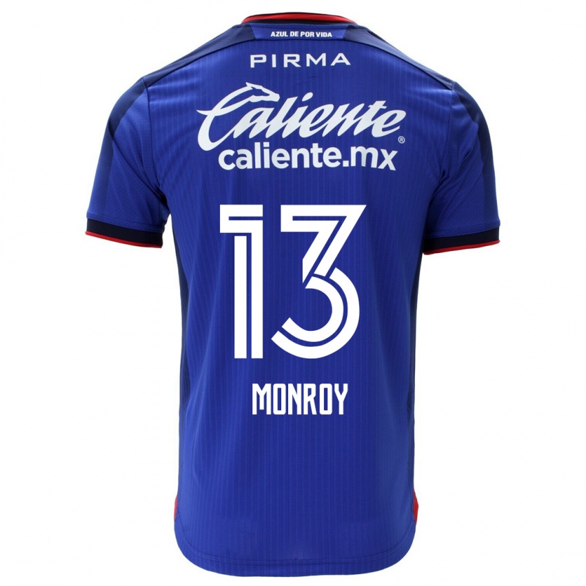 Mujer Camiseta Daniela Monroy #13 Azul 1ª Equipación 2023/24 La Camisa