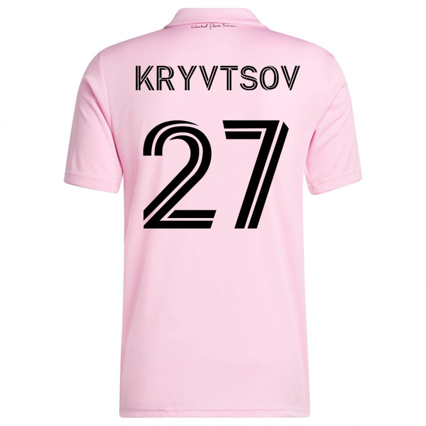 Mujer Camiseta Sergiy Kryvtsov #27 Rosa 1ª Equipación 2023/24 La Camisa