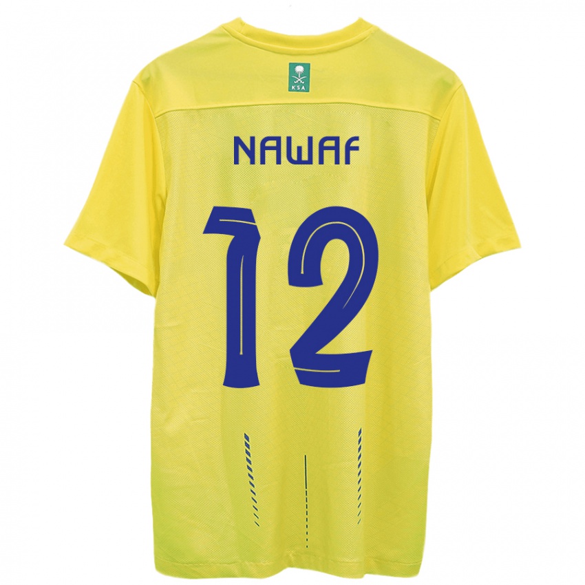 Mujer Camiseta Nawaf Al-Boushal #12 Amarillo 1ª Equipación 2023/24 La Camisa