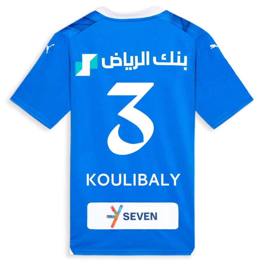 Mujer Camiseta Kalidou Koulibaly #3 Azul 1ª Equipación 2023/24 La Camisa