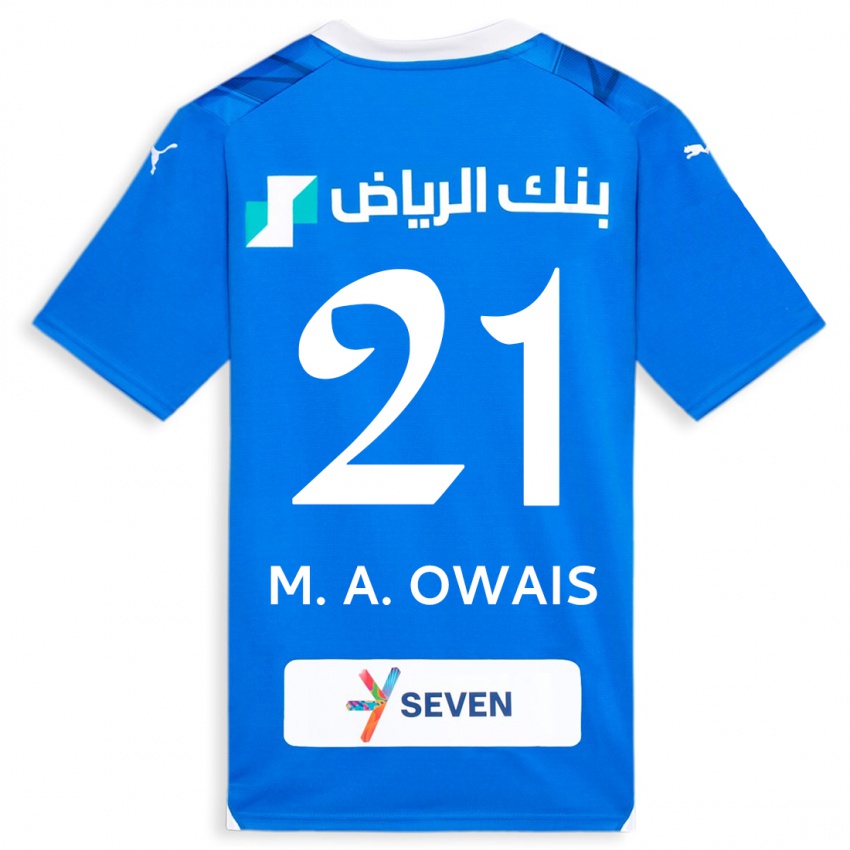 Mujer Camiseta Mohammed Al-Owais #21 Azul 1ª Equipación 2023/24 La Camisa
