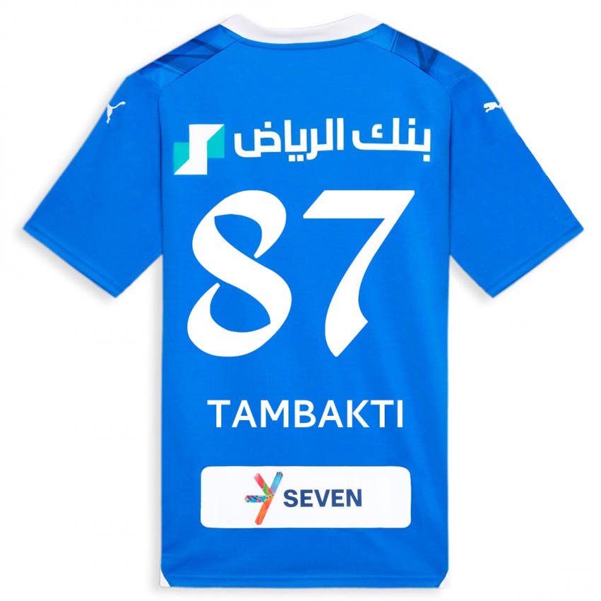 Mujer Camiseta Hassan Tambakti #87 Azul 1ª Equipación 2023/24 La Camisa