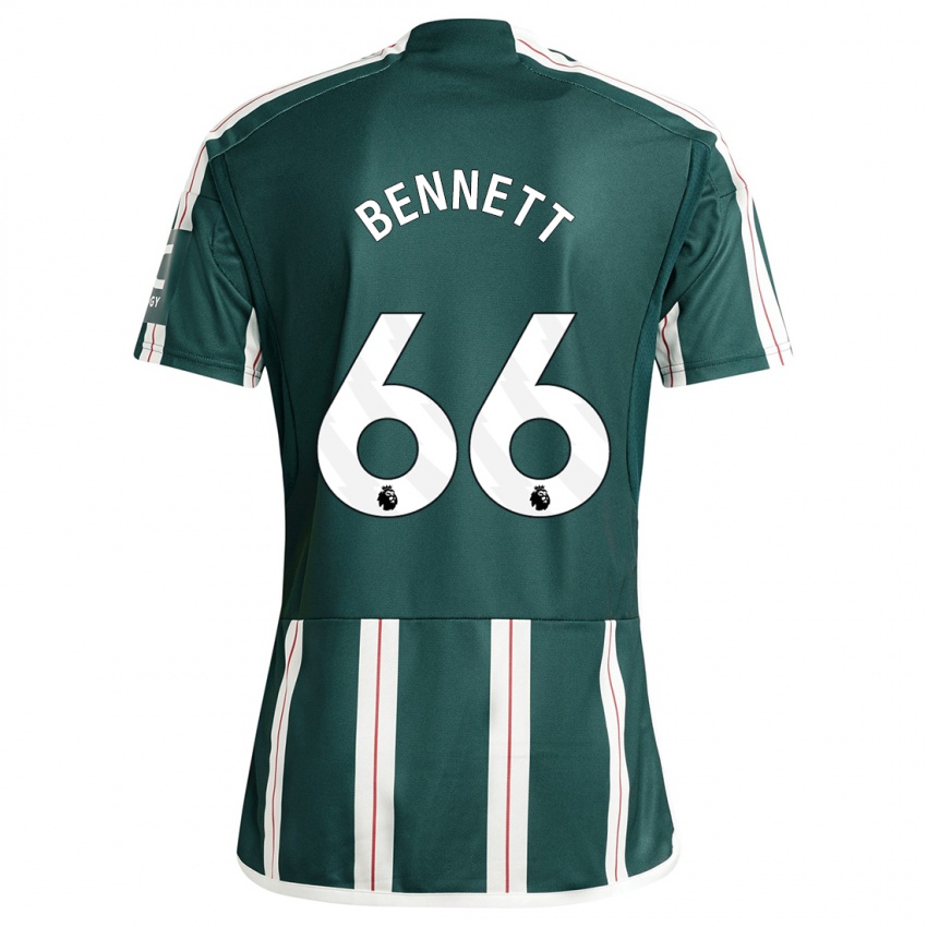 Mujer Camiseta Rhys Bennett #66 Verde Oscuro 2ª Equipación 2023/24 La Camisa