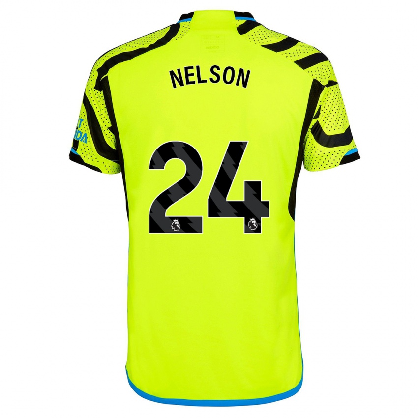 Mujer Camiseta Reiss Nelson #24 Amarillo 2ª Equipación 2023/24 La Camisa
