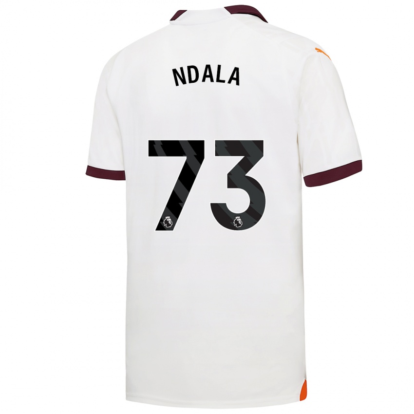 Mujer Camiseta Joel Ndala #73 Blanco 2ª Equipación 2023/24 La Camisa