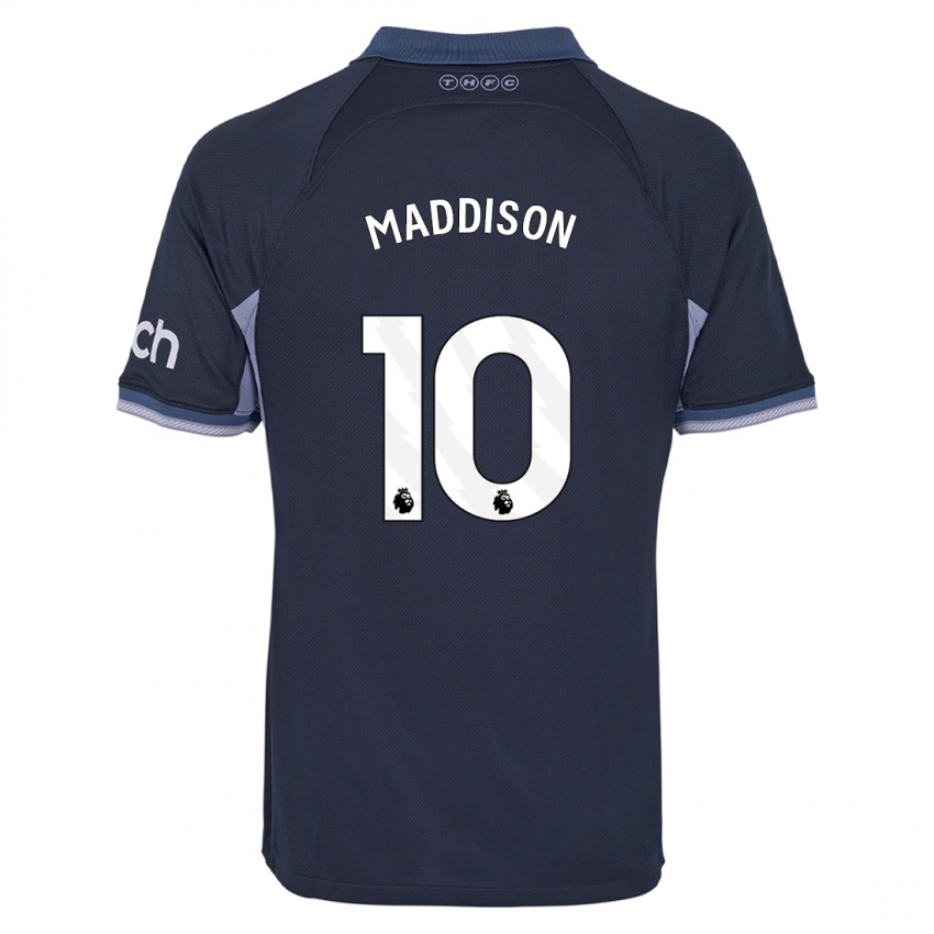 Mujer Camiseta James Maddison #10 Azul Oscuro 2ª Equipación 2023/24 La Camisa