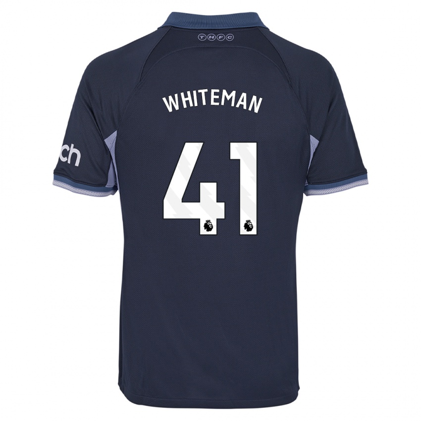 Mujer Camiseta Alfie Whiteman #41 Azul Oscuro 2ª Equipación 2023/24 La Camisa