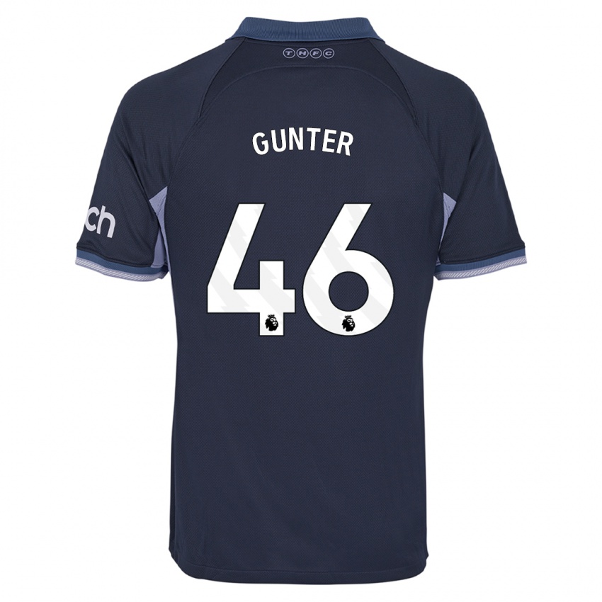 Mujer Camiseta Luca Gunter #46 Azul Oscuro 2ª Equipación 2023/24 La Camisa