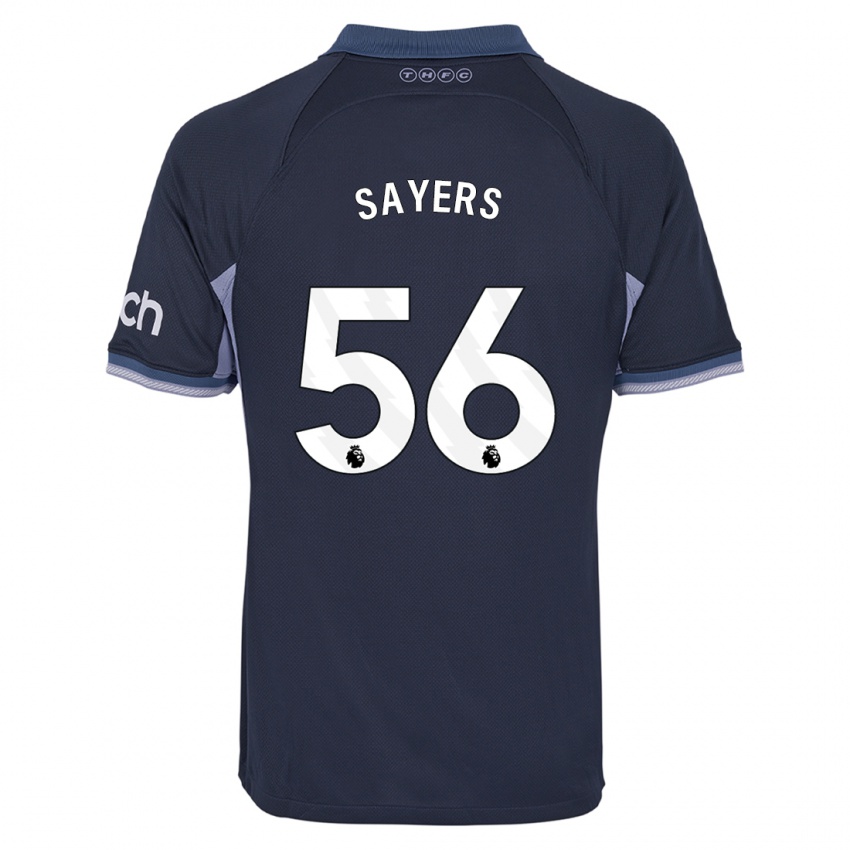 Mujer Camiseta Charlie Sayers #56 Azul Oscuro 2ª Equipación 2023/24 La Camisa