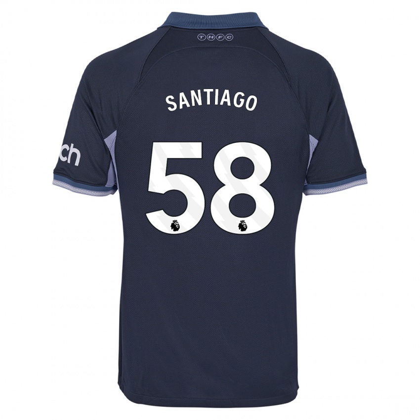 Mujer Camiseta Yago Santiago #58 Azul Oscuro 2ª Equipación 2023/24 La Camisa