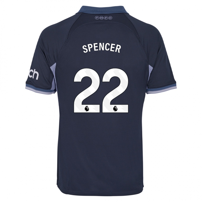 Mujer Camiseta Rebecca Spencer #22 Azul Oscuro 2ª Equipación 2023/24 La Camisa