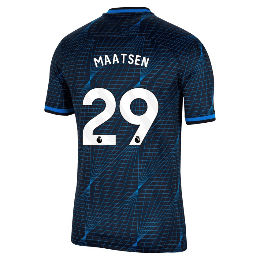 Mujer Camiseta Ian Maatsen #29 Azul Oscuro 2ª Equipación 2023/24 La Camisa