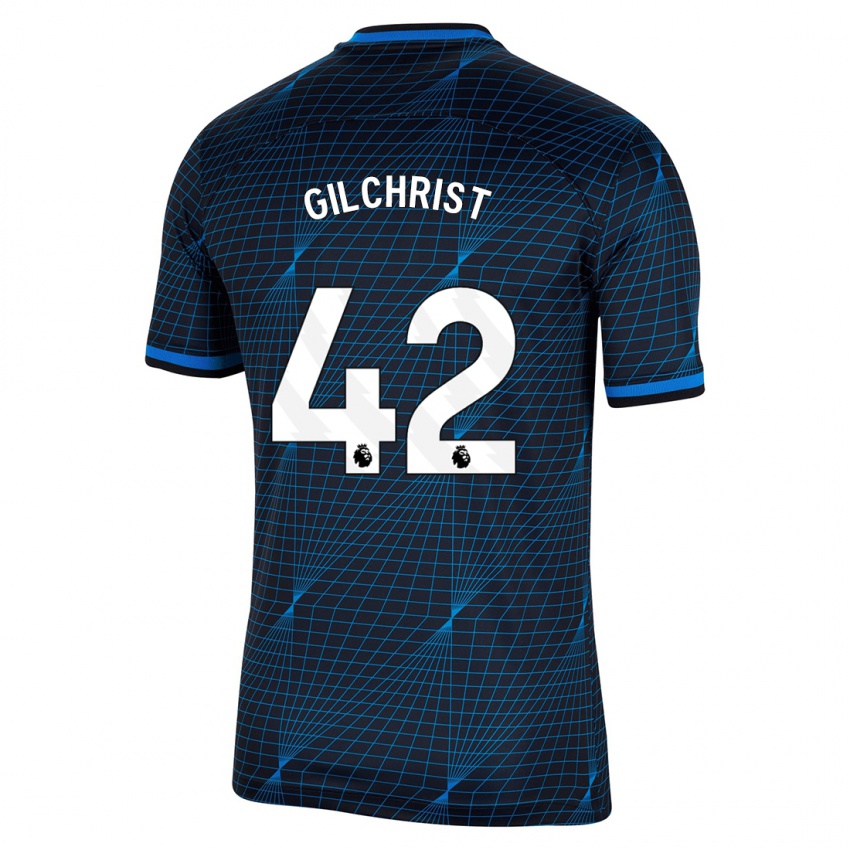 Mujer Camiseta Alfie Gilchrist #42 Azul Oscuro 2ª Equipación 2023/24 La Camisa