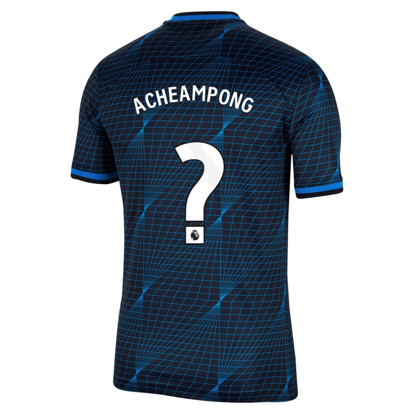Mujer Camiseta Josh Acheampong #0 Azul Oscuro 2ª Equipación 2023/24 La Camisa