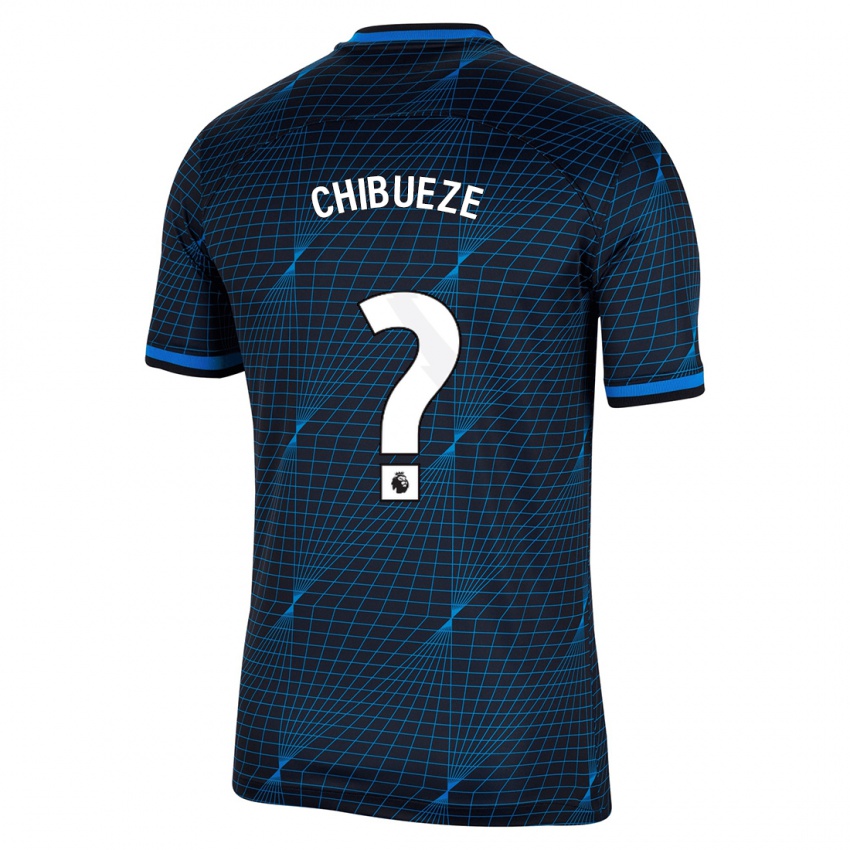 Mujer Camiseta Chinonso Chibueze #0 Azul Oscuro 2ª Equipación 2023/24 La Camisa