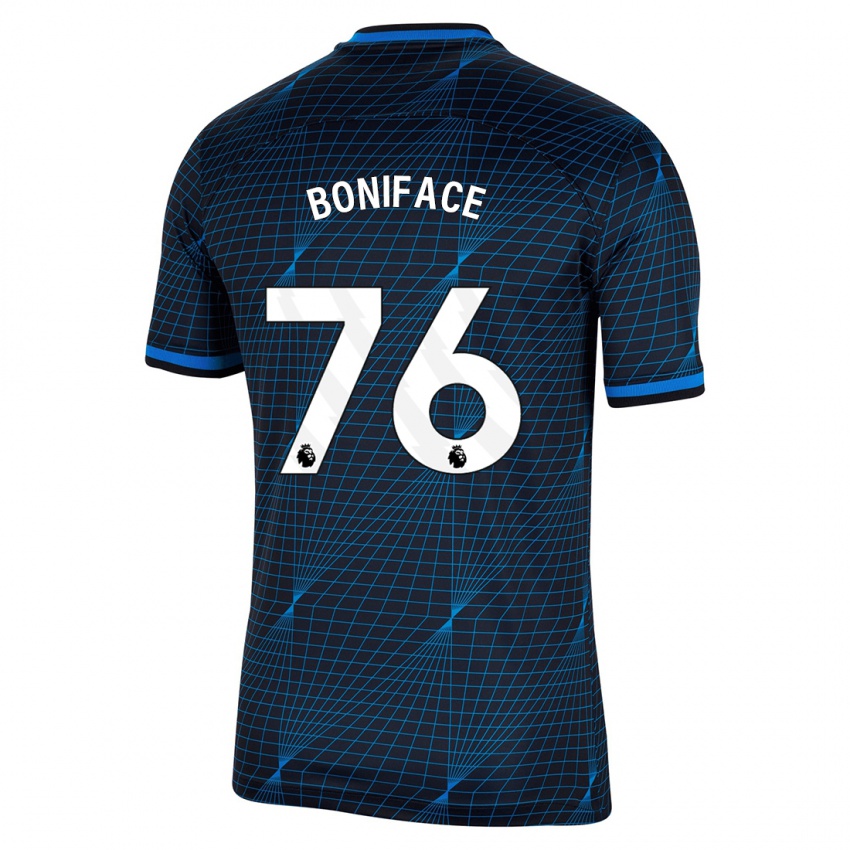 Mujer Camiseta Somto Boniface #76 Azul Oscuro 2ª Equipación 2023/24 La Camisa