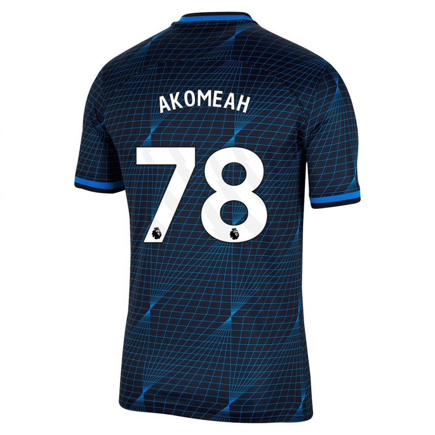 Mujer Camiseta Travis Akomeah #78 Azul Oscuro 2ª Equipación 2023/24 La Camisa