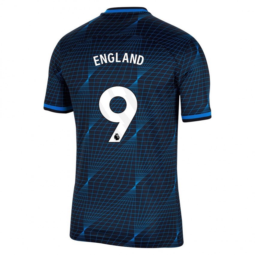 Mujer Camiseta Bethany England #9 Azul Oscuro 2ª Equipación 2023/24 La Camisa