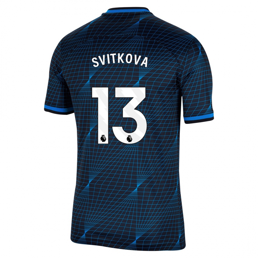 Mujer Camiseta Katerina Svitkova #13 Azul Oscuro 2ª Equipación 2023/24 La Camisa