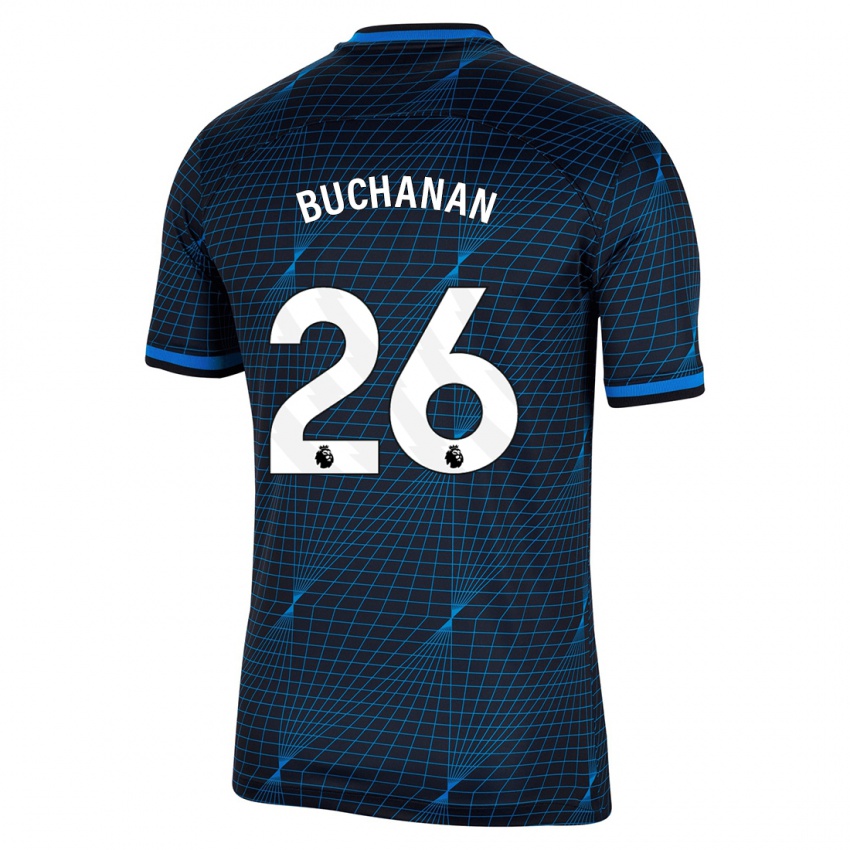 Mujer Camiseta Kadeisha Buchanan #26 Azul Oscuro 2ª Equipación 2023/24 La Camisa