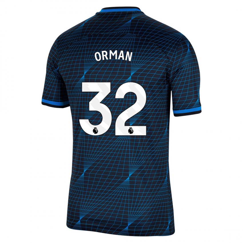 Mujer Camiseta Emily Orman #32 Azul Oscuro 2ª Equipación 2023/24 La Camisa