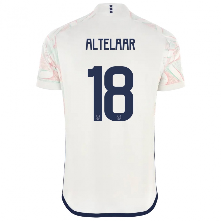 Mujer Camiseta Jamie Altelaar #18 Blanco 2ª Equipación 2023/24 La Camisa