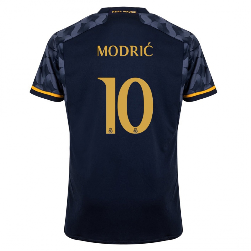 Mujer Camiseta Luka Modric #10 Azul Oscuro 2ª Equipación 2023/24 La Camisa