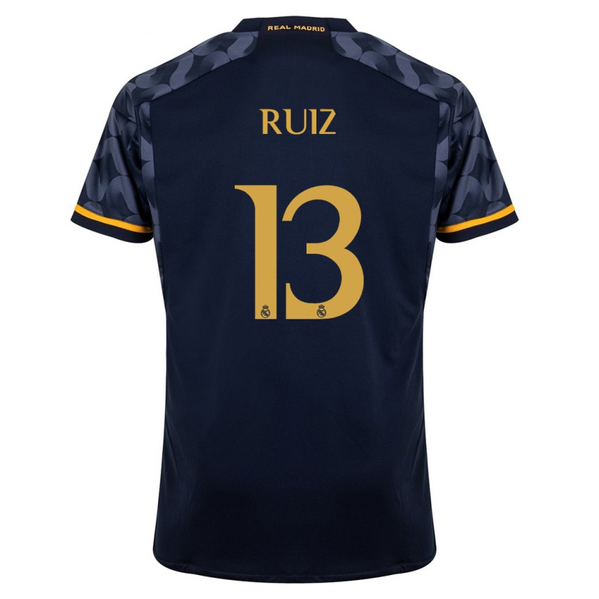 Mujer Camiseta Guillermo Ruiz #13 Azul Oscuro 2ª Equipación 2023/24 La Camisa
