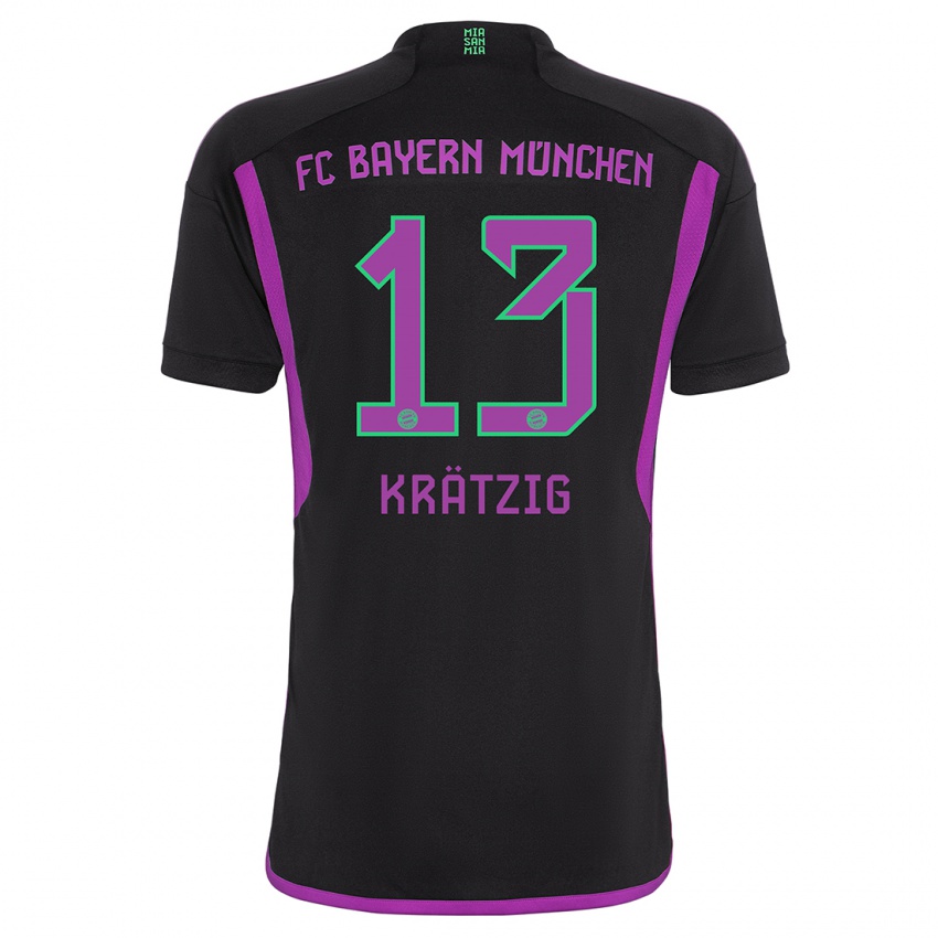 Mujer Camiseta Frans Krätzig #13 Negro 2ª Equipación 2023/24 La Camisa