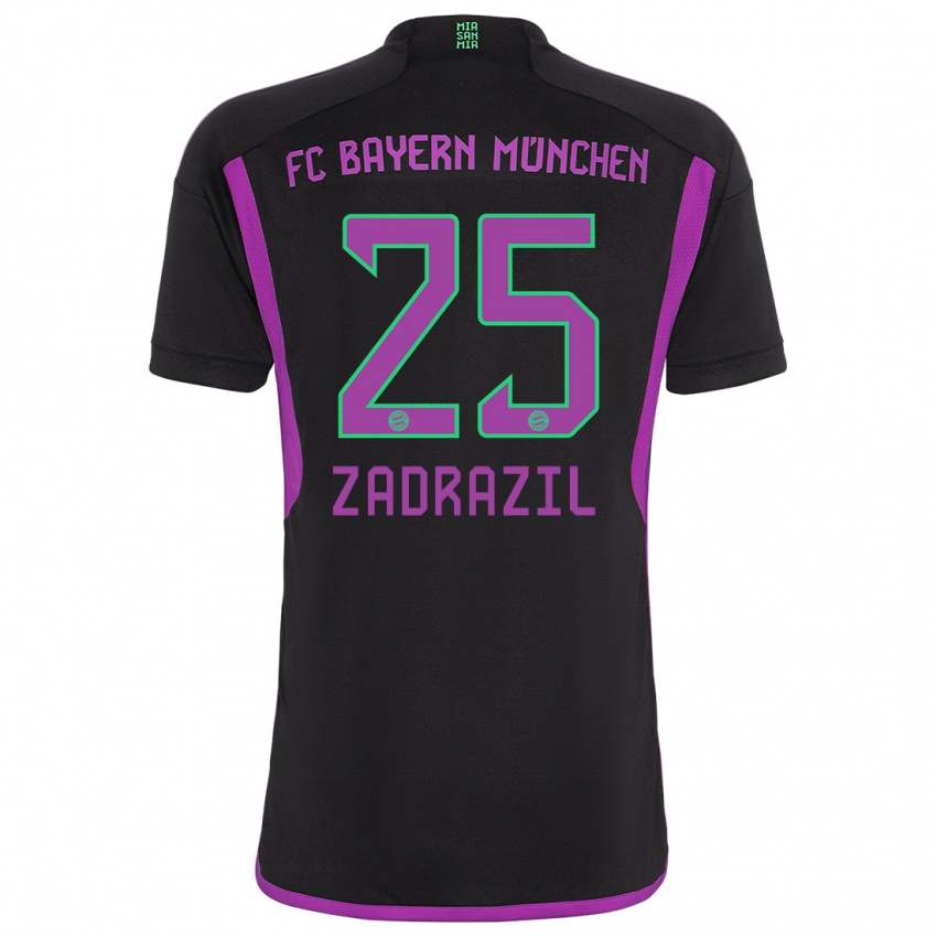 Mujer Camiseta Sarah Zadrazil #25 Negro 2ª Equipación 2023/24 La Camisa