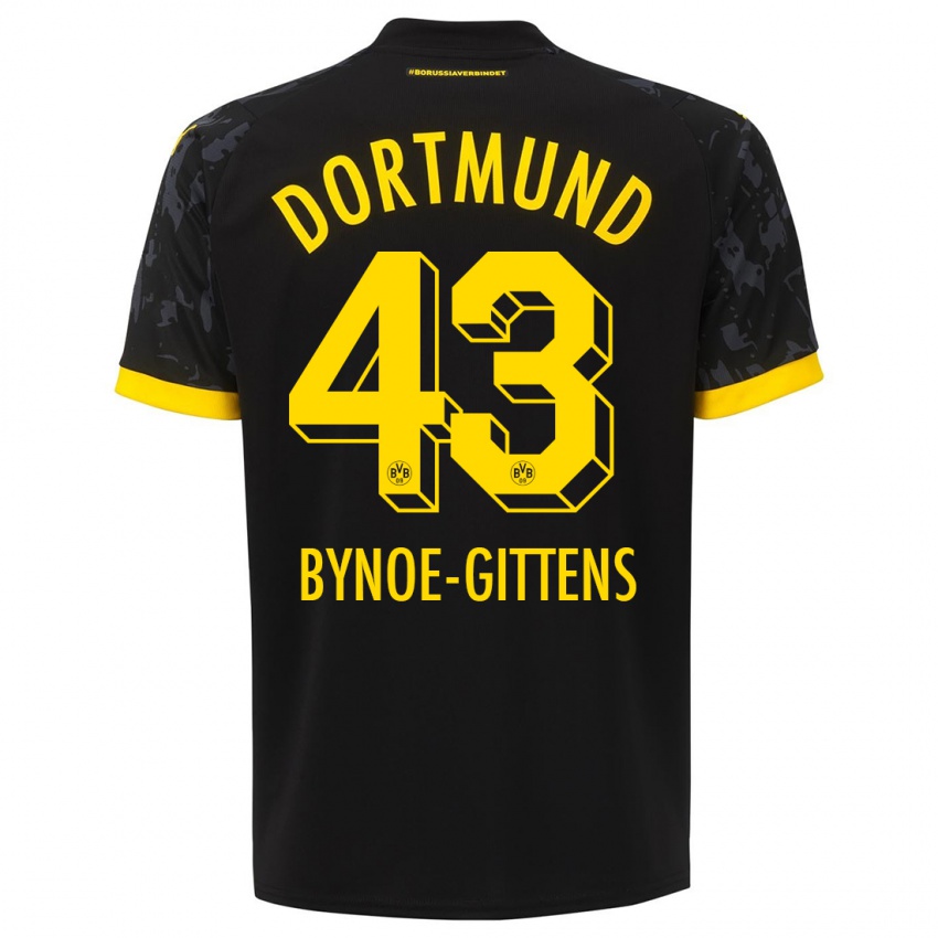 Mujer Camiseta Jamie Bynoe-Gittens #43 Negro 2ª Equipación 2023/24 La Camisa
