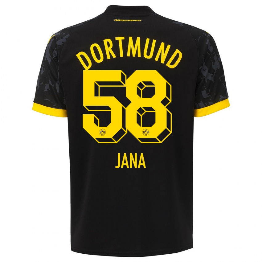 Mujer Camiseta Nordberg Jana #58 Negro 2ª Equipación 2023/24 La Camisa