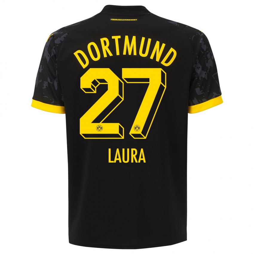 Mujer Camiseta Van Der Heijden Laura #27 Negro 2ª Equipación 2023/24 La Camisa