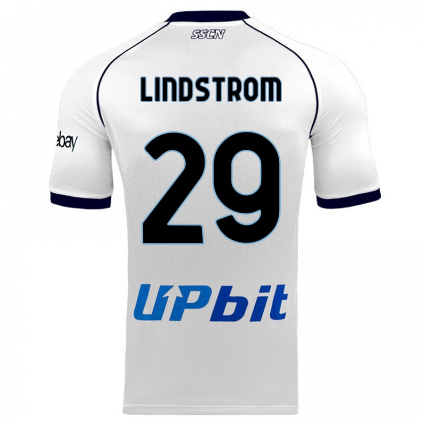 Mujer Camiseta Jesper Lindstrom #29 Blanco 2ª Equipación 2023/24 La Camisa