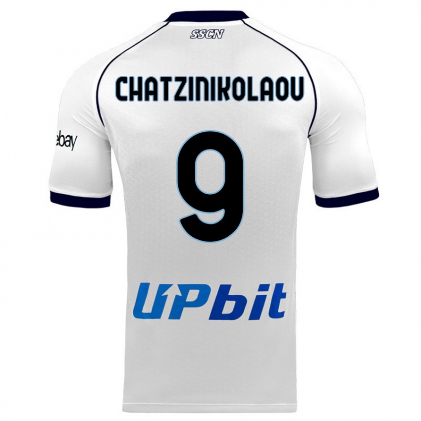 Mujer Camiseta Despoina Chatzinikolaou #9 Blanco 2ª Equipación 2023/24 La Camisa