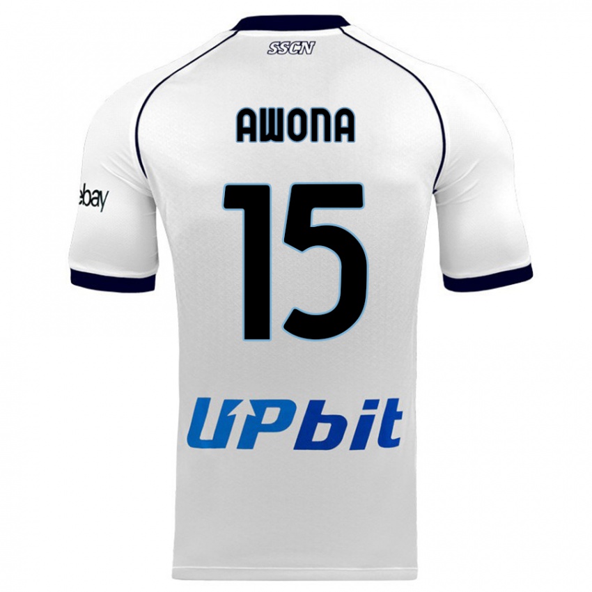 Mujer Camiseta Aurelle Awona #15 Blanco 2ª Equipación 2023/24 La Camisa