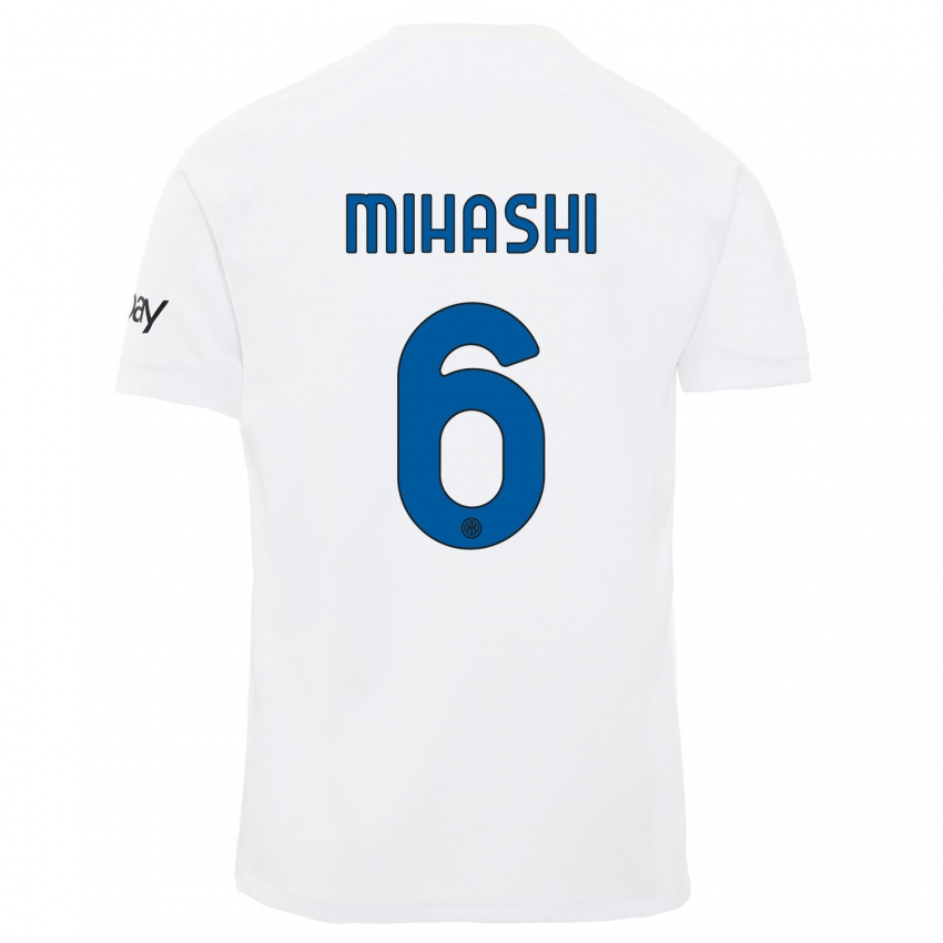 Mujer Camiseta Mana Mihashi #6 Blanco 2ª Equipación 2023/24 La Camisa