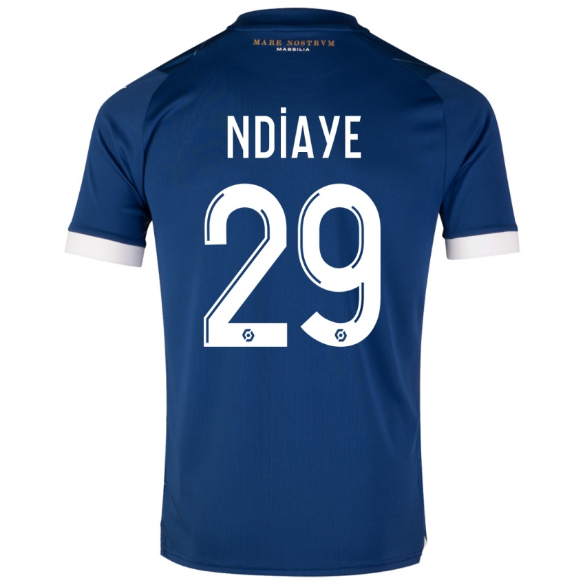 Mujer Camiseta Iliman Ndiaye #29 Azul Oscuro 2ª Equipación 2023/24 La Camisa