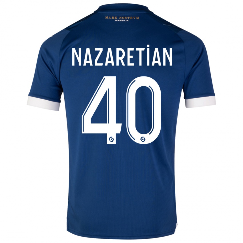 Mujer Camiseta Manuel Nazaretian #40 Azul Oscuro 2ª Equipación 2023/24 La Camisa