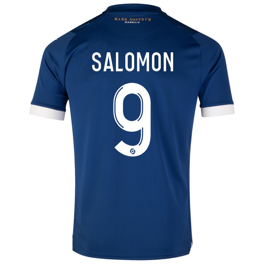 Mujer Camiseta Maeva Salomon #9 Azul Oscuro 2ª Equipación 2023/24 La Camisa
