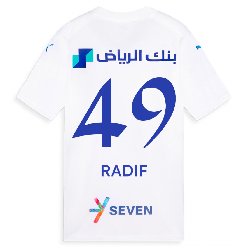 Mujer Camiseta Abdullah Radif #49 Blanco 2ª Equipación 2023/24 La Camisa