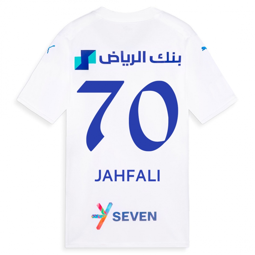 Mujer Camiseta Mohammed Jahfali #70 Blanco 2ª Equipación 2023/24 La Camisa