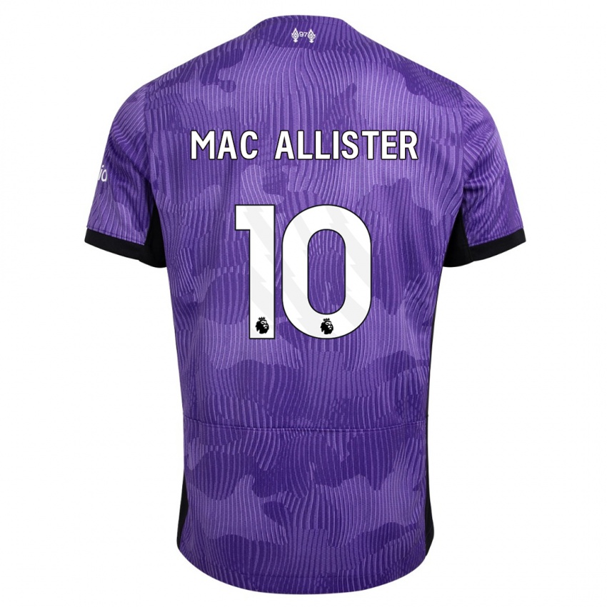 Mujer Camiseta Alexis Mac Allister #10 Púrpura Equipación Tercera 2023/24 La Camisa