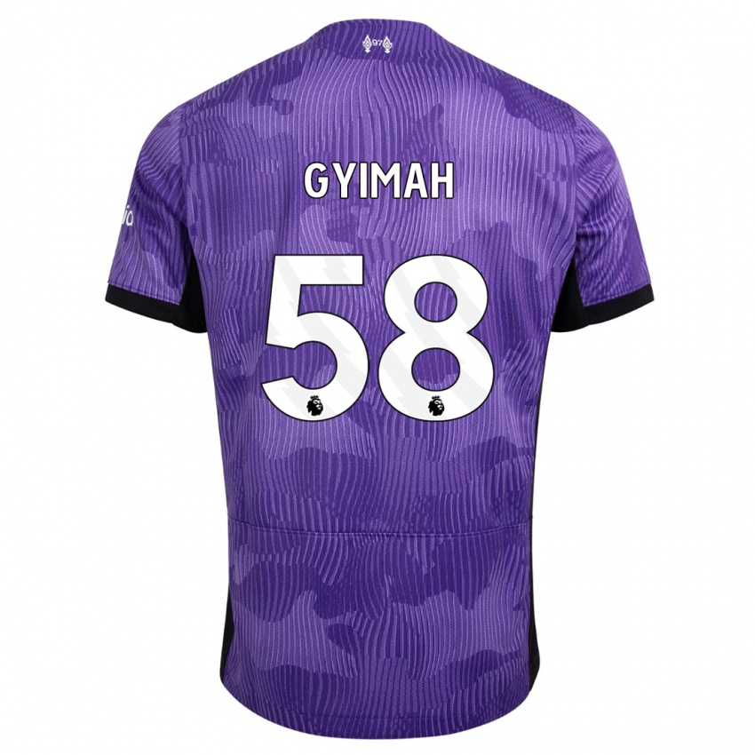 Mujer Camiseta Francis Gyimah #58 Púrpura Equipación Tercera 2023/24 La Camisa