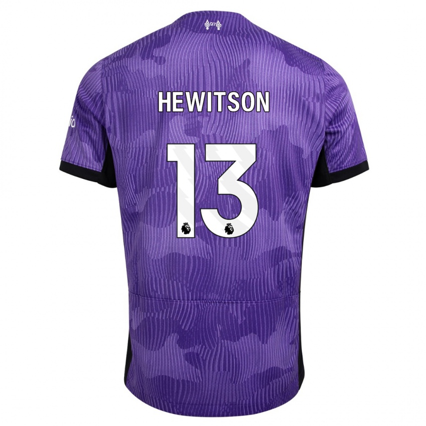 Mujer Camiseta Luke Hewitson #13 Púrpura Equipación Tercera 2023/24 La Camisa