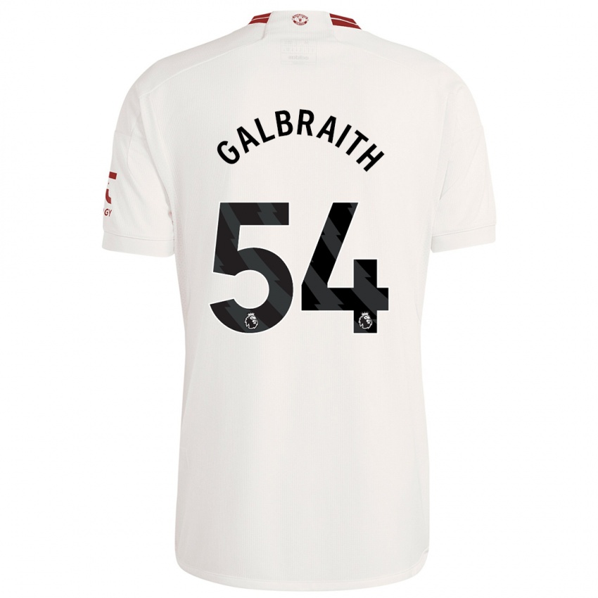 Mujer Camiseta Ethan Galbraith #54 Blanco Equipación Tercera 2023/24 La Camisa