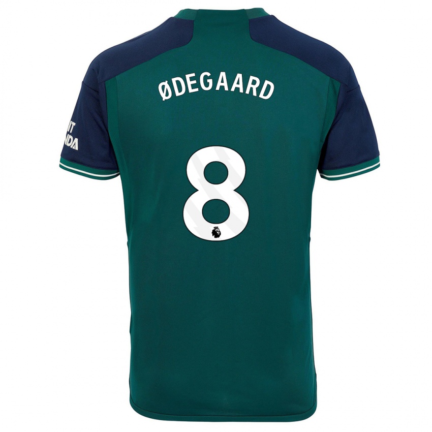 Mujer Camiseta Martin Odegaard #8 Verde Equipación Tercera 2023/24 La Camisa