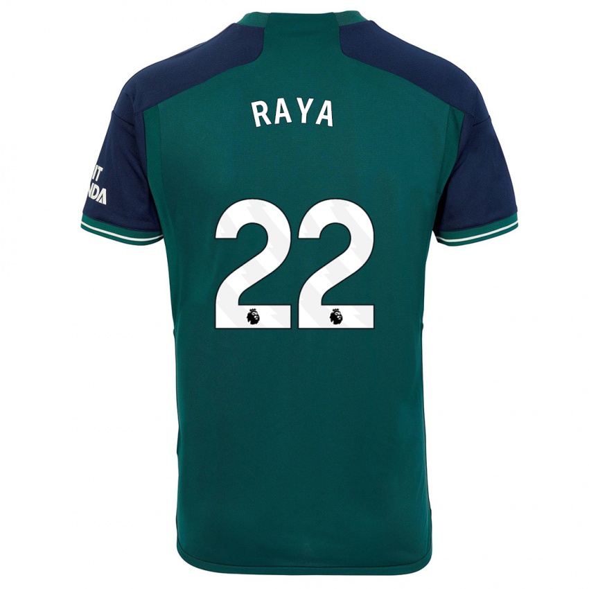 Mujer Camiseta David Raya #22 Verde Equipación Tercera 2023/24 La Camisa