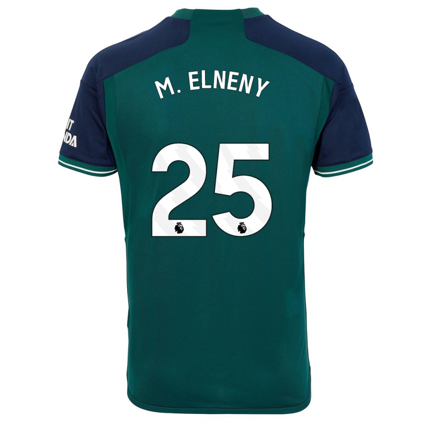 Mujer Camiseta Mohamed Elneny #25 Verde Equipación Tercera 2023/24 La Camisa